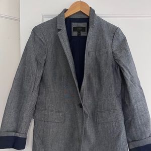 JCrew Navy and Gray Blazer